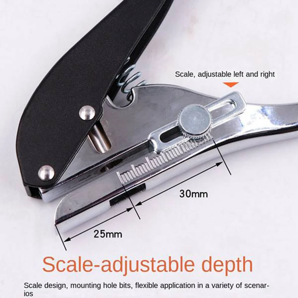 FTGT-2Pcs Woodworking Tool Plier Card Hole Punch Set Paper Screw Cover with Countersink Drill 2.8mm Adjustable Position