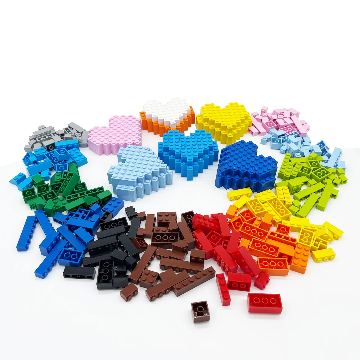 500-1500g Bulk Solid Color Classic Building Blocks Compatible lego Major Bricks Brand MOC DIY City Creative Adults Toys