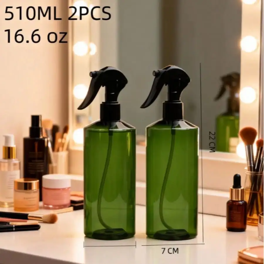 150/200/500ml Green Plastic Spray Bottle Refillable for Garden Alcohol Hair Home Industrial Empty Salon Travel