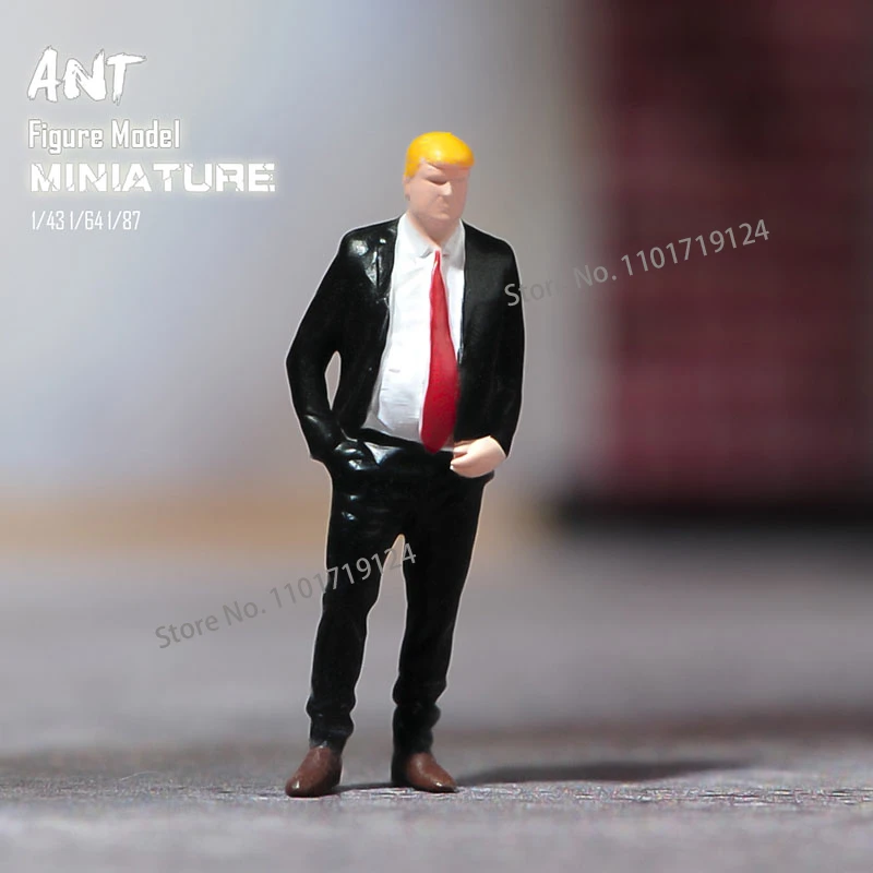 Miniatures 1/18 1/24 1/64 1/43 1/87 USA President Figure Diorama Street Scene Sand Table Prop Model For Collection