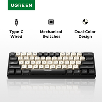 UGREEN Mechanical Keyboard 61 PBT Keycaps Wired Keyboard Russian/EN for Desktop Laptop Windows Mac OS Gaming
