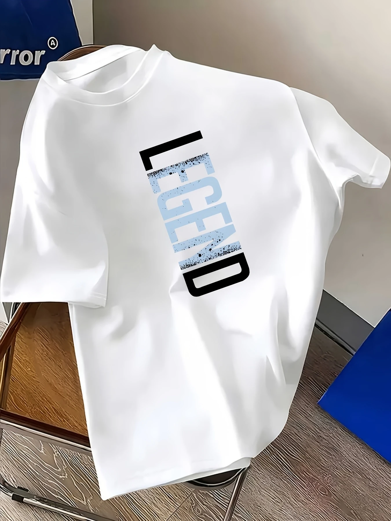 

High-quality Men's Summer New Thick Pure Cotton T-shirt, with Printed Design, Stylish, Breathable, and Sweat-absorbing