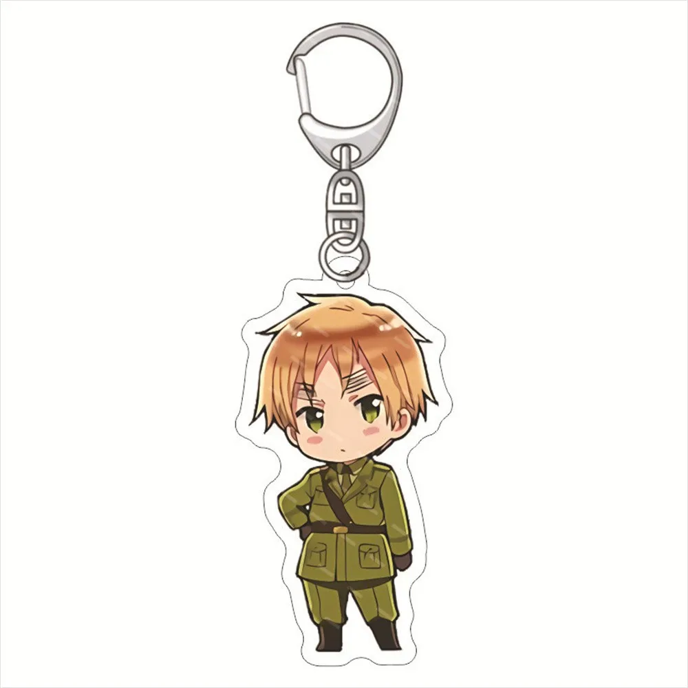 6cm GAME Hetalia Axis Powers Acrylic Keychain Kirkland APH Anime Keyrings Italy France  Figure Model Plate Cosplay Toy for Gift