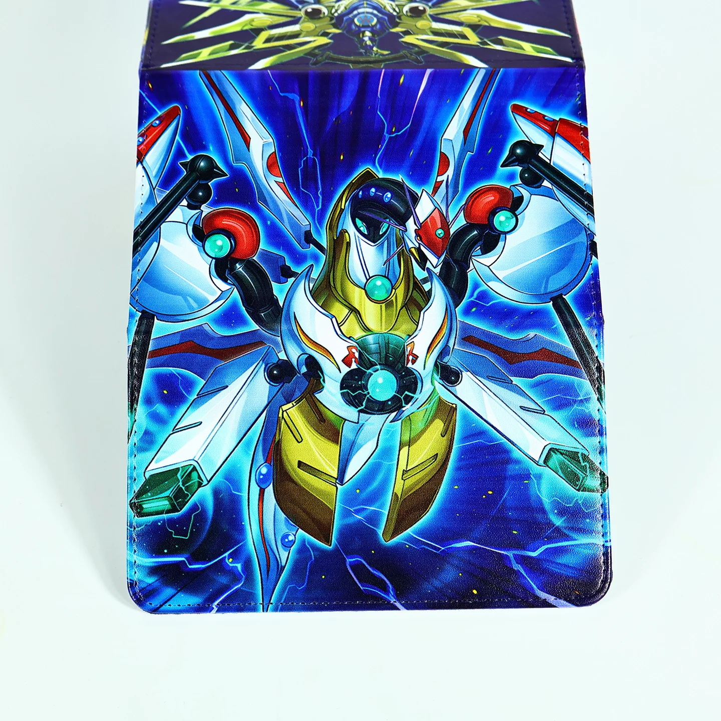 Yu-Gi-Oh! Raidraptor - Satellite Cannon Falcon DIY Large Capacity Leather Card Box Anime Game Collection Card Storage Box 130+