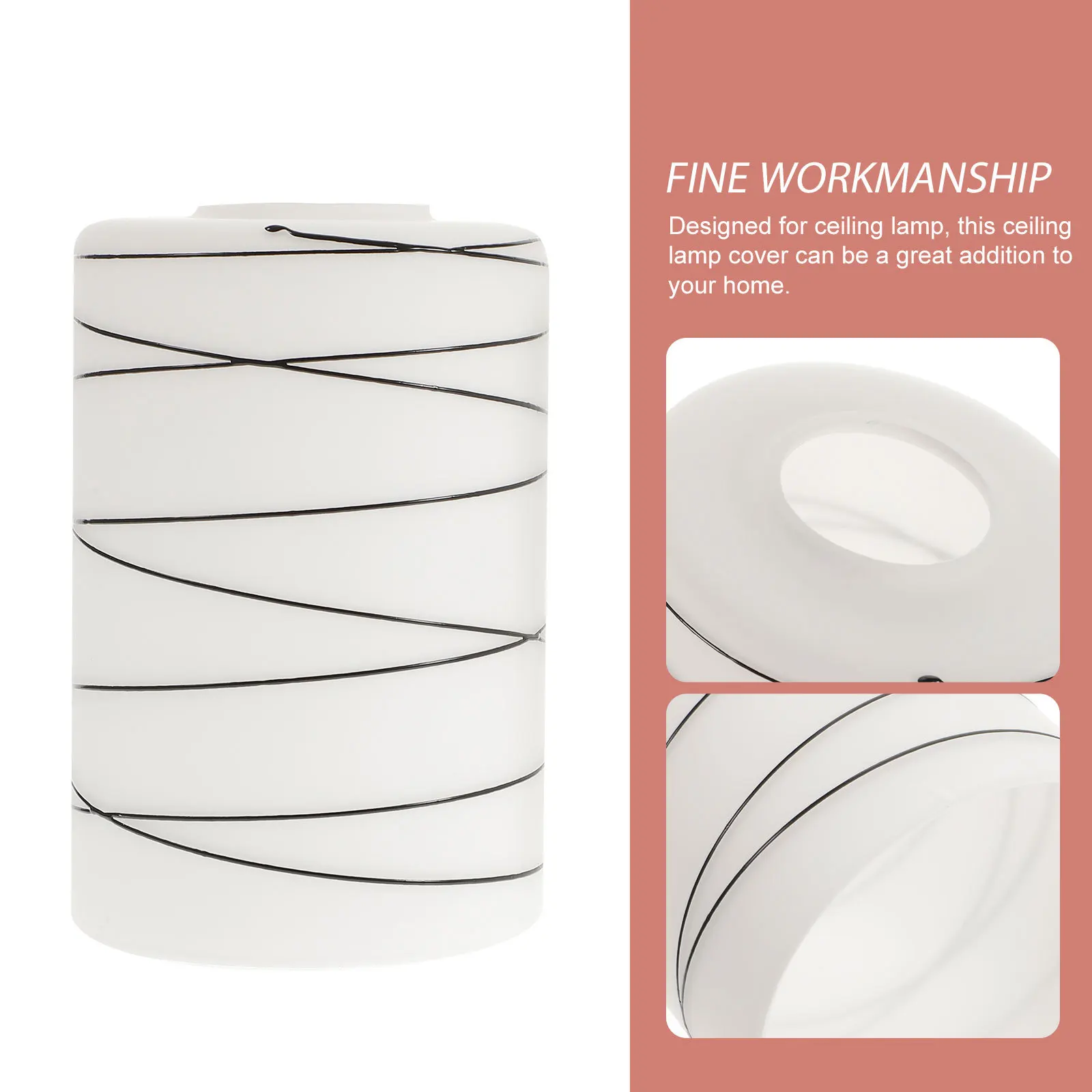 

2Pcs Straight Tube Glass Lampshades for Pendant Light Fixtures Replacement Modern Style Soft Light Home Restaurant Cafe Decor