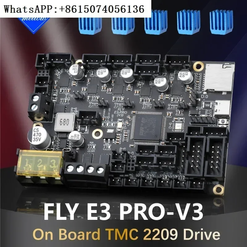 

FLY RRF E3 V3 Ender3 1.6m/s Wifi 3D printer circuit board replaces D-uet motherboard.
