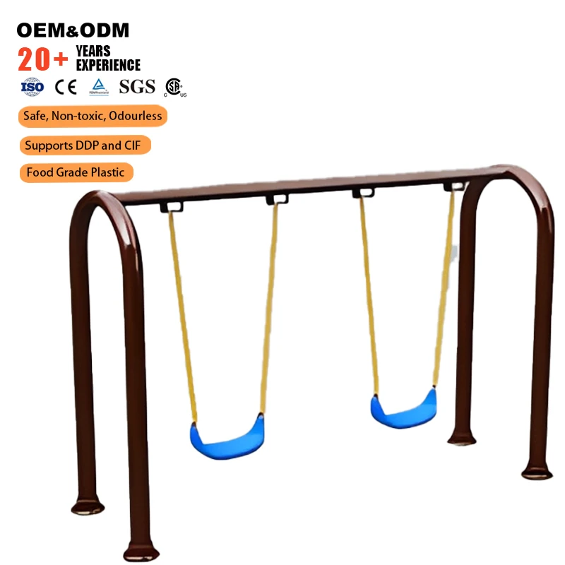 Non-Toxic Plastic Outdoor Park Bench Swing For Daycare & School Use Easy Assembly Design