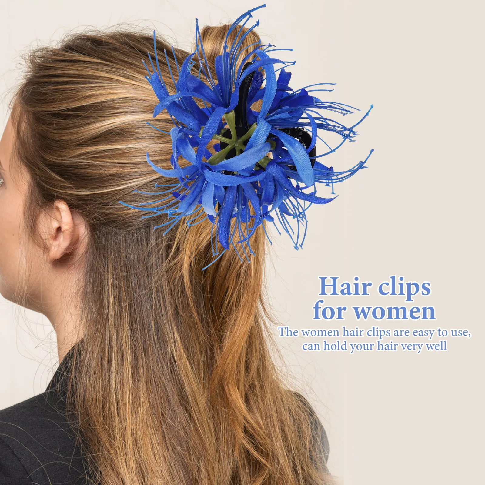 

Large Claw For Women Flower Accessories Party Wedding Daily Use Strong Hold Flower Hair Clips For Women Thick Thin Hair Tools