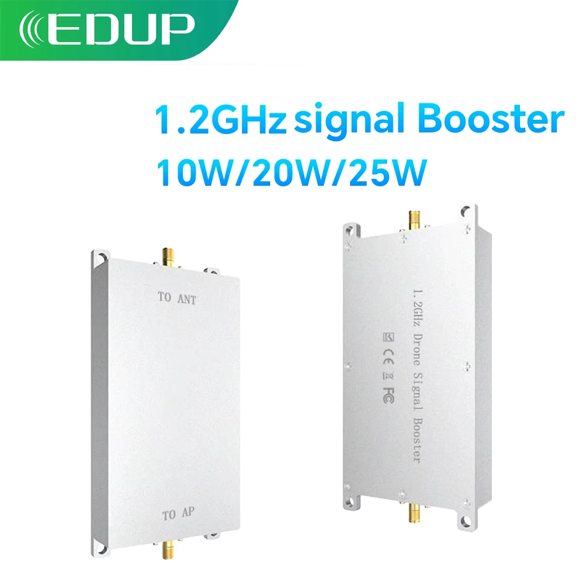 

EDUP AB035 1.2GHz 10W Signal Booster Wireless Signal Extender Repeater WIFI Booster 1170-1280MHz Plug and Play Wide Input Range