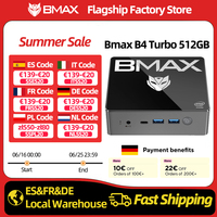 BMAX B4 Turbo Mini PC Windows 11 PC Intel N150 16GB 512GB SSD 2*HDMI 1*Type-C Supports 4K@60Hz 1000MHz Intel Graphics