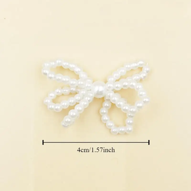 10Pcs Hand Woven Small Fragrant Pearl Bow DIY Materials, Decorative Accessories Clothing Accessories