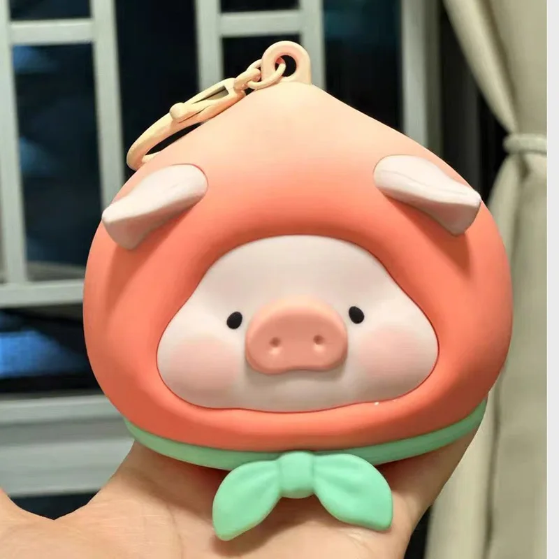Bolsa para auriculares Lulu The Piggy genuina, caja ciega, bolsa bonita, juguete colgante, regalo de Festival de cumpleaños para amigos, amantes, parejas, cerdo encantador
