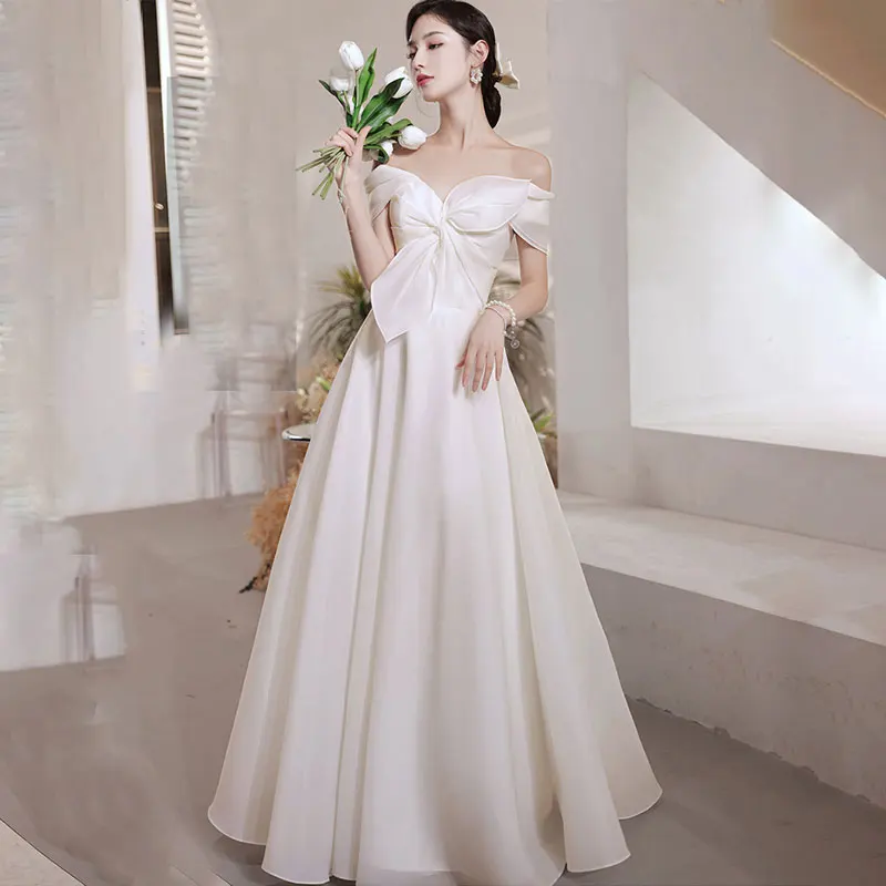 Women Wedding Photoshoots Dress Young Ladies Celebrity Formal Occasions Pageant Gown Elegant Off Shoulder Evening Long Dresses