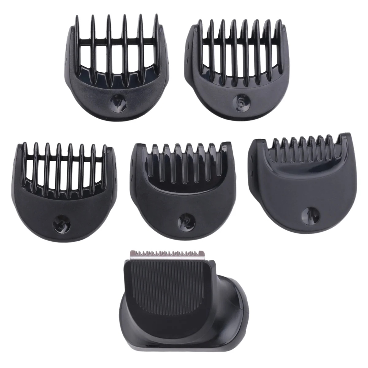 News Beard Trimmer Head, Replacement Shaver Trimmer Head with 5-Piece 1/2/3/5/7Mm Guide Comb Trimming Set for Braun Series 3