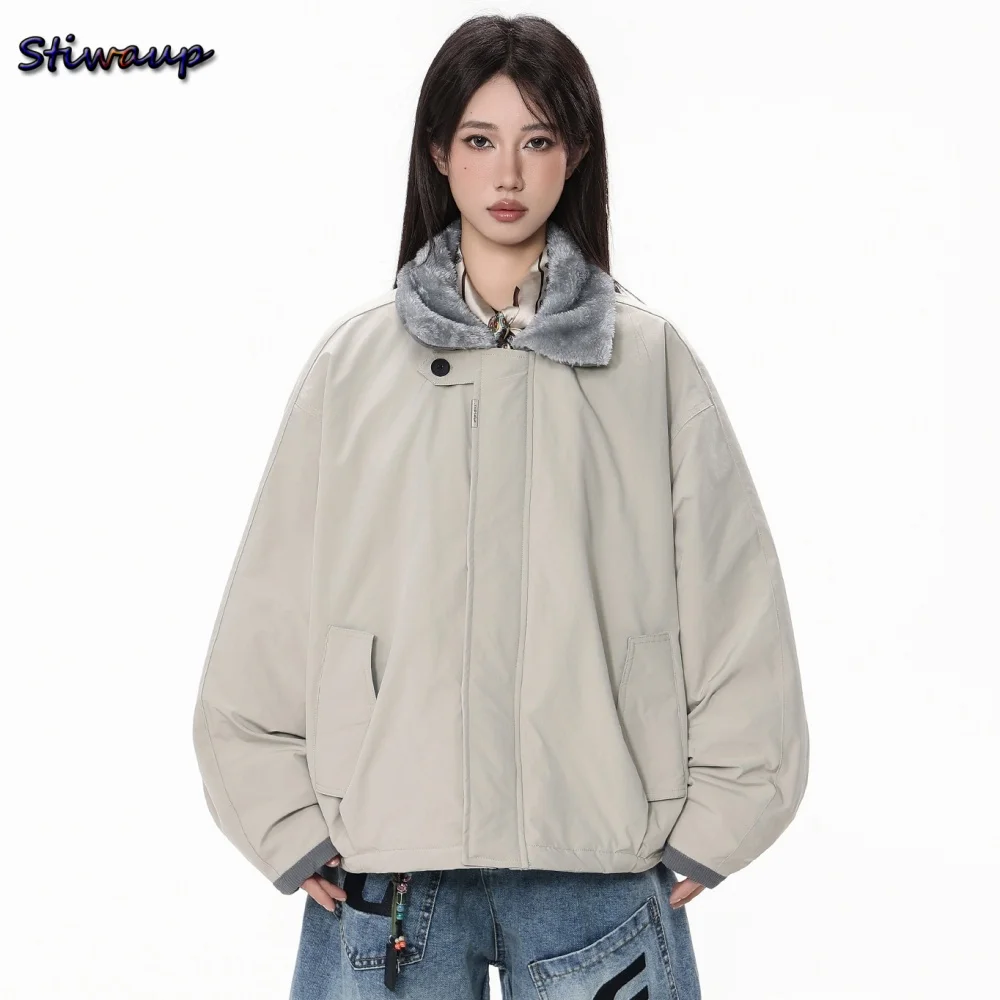 

Winter Puffer Jacket Lady for Women Plush Collar Brand Luxury Down Jackets Warm Fashion Women's Winter Parka Winter Coat Woman