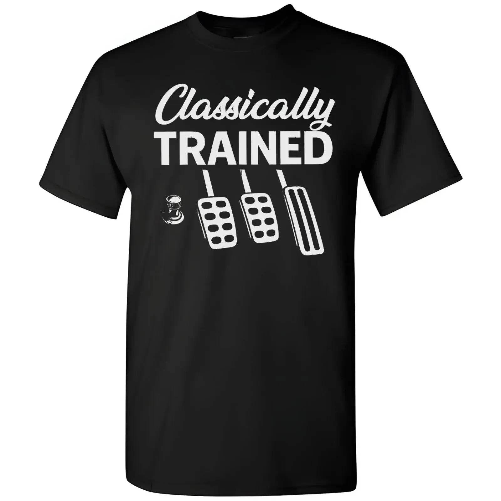 Camiseta clásica para entusiastas del automovilismo, con diseño de pedales manuales y dimmer, estilo vintage, lavada, cómoda, elegante, unisex.