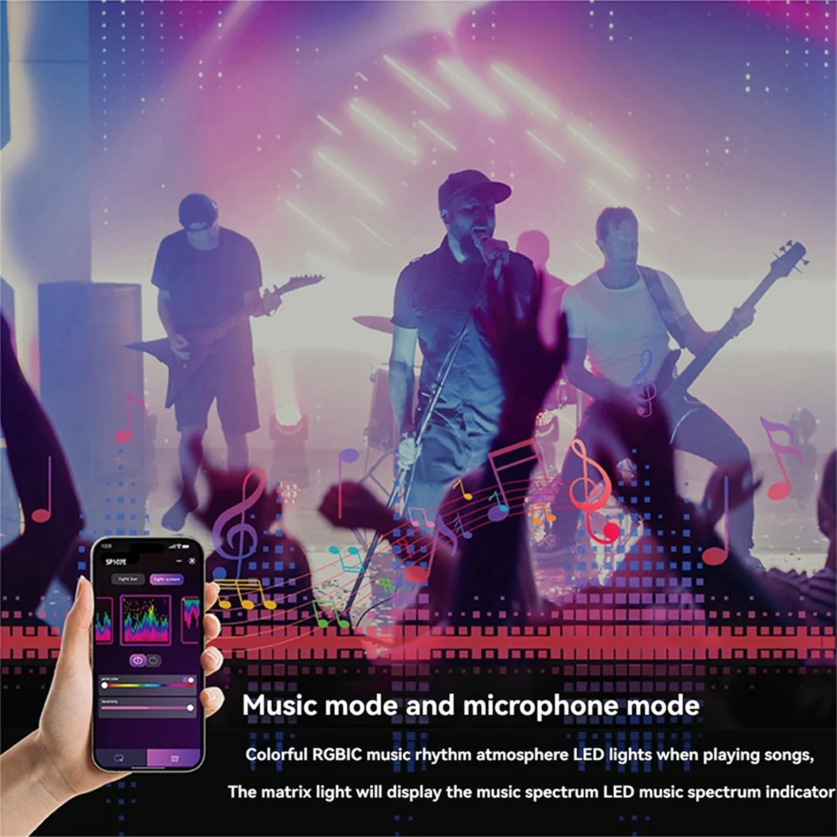 KZQ-fTuya RGB LED Strip Light Controller DC5V-24V WiFi Controller musicale Controller luce ambientale WiFi Smart App