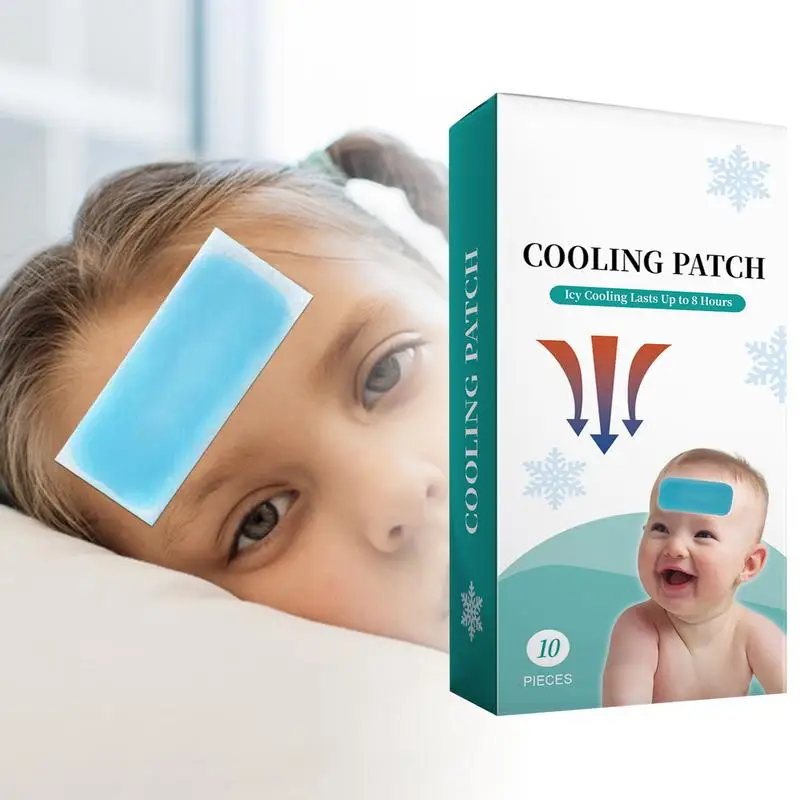 Kid Fever Patch Cooling Relief Fever Reducer 10 vellen Natuurlijke zachte gelvellen voor kinderen Ongemak en hoofdpijn Verlichting Vermoeidheid