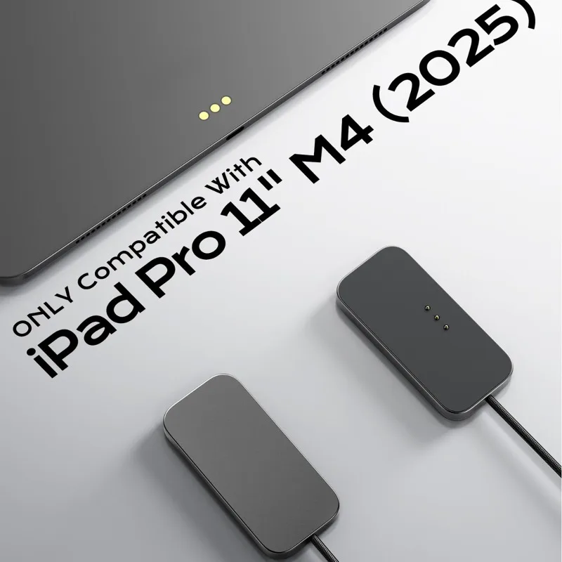 

Smart Connector Charger With USB-C Aluminum Alloy Magnetic Charger Wireless Charging Pad Compatible for iPad Pro 11" (2025)