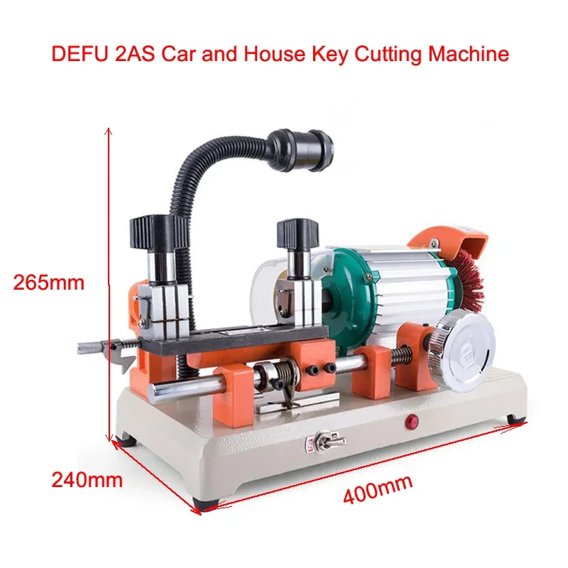 For 2AS Car and House Key Cutting Machine Horizontal Key Cutter 220V or 110V Key Duplicating Copy Machine Locksmith Tools