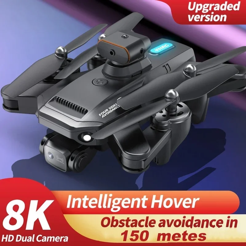 P9 four-sided obstacle avoidance remote control drone foldable high-definition dual lens 8K camera quadcopter toy