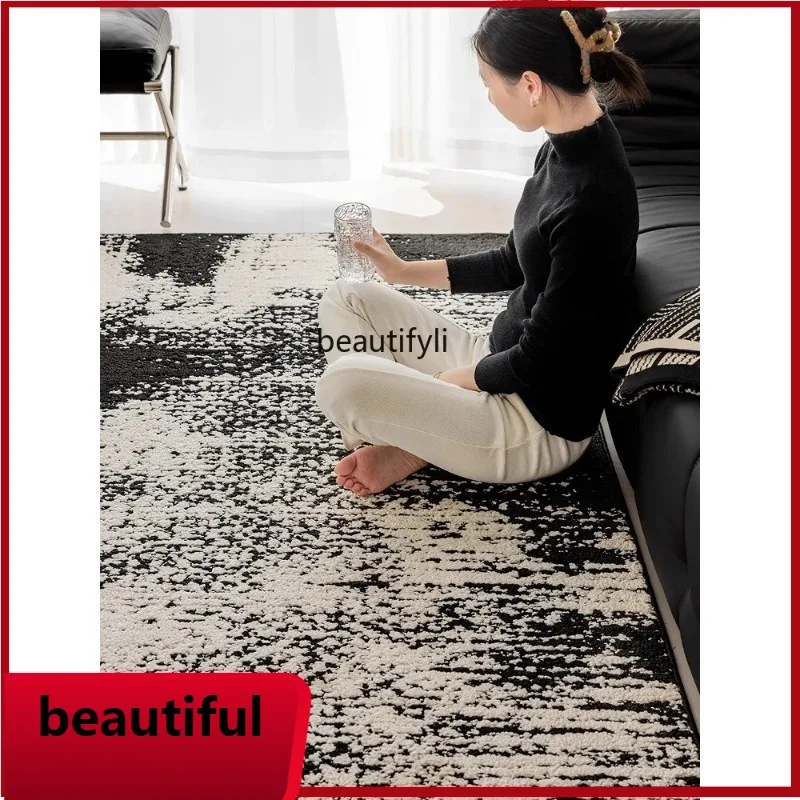 

F132 Waterproof and anti-fouling diatom silk living room carpet cloakroom premium floor mat ink wind coffee table blanket