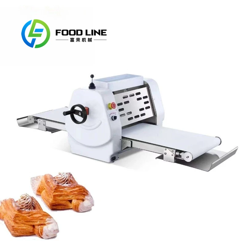 

Mini Small 18 Pizza Dough Sheeter Table Top Dough Laminating Machine Puff Pastry