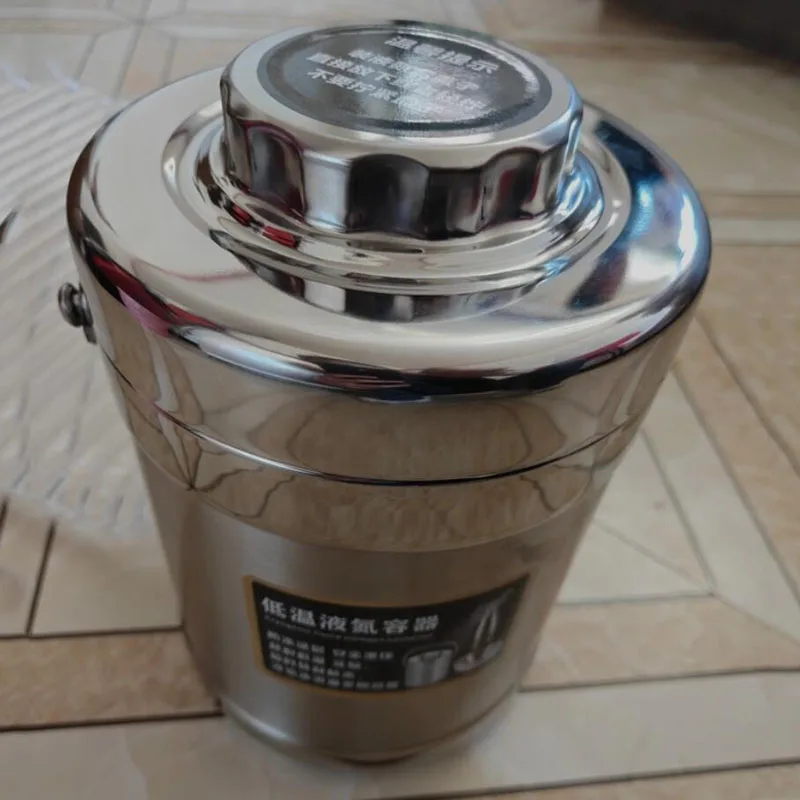 3L Stainless Steel Liquid Nitrogen Dewar Cryogenic Container for LN2 Transfer And Storage with High Vacuum Insulation