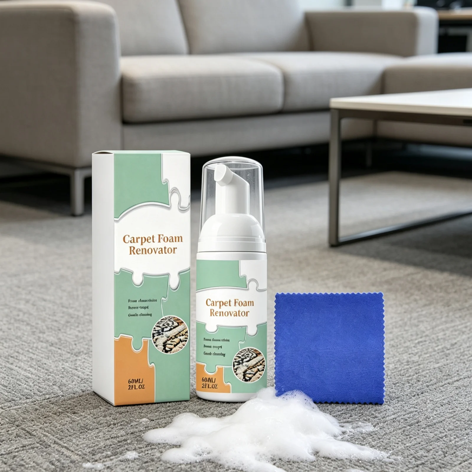 Carpet Foam Stain Remover Decompose Adsorb Dirt Waterless Seat Cleaner Sofa Renovator Restoring Carpet Soft Foam Spray Cleaners