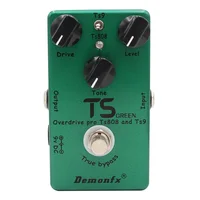 Pedal Overdrive Demonfx TS VERDE, Pedal de efecto de guitarra Overdrive Booster TS9 y TS808 de alta calidad