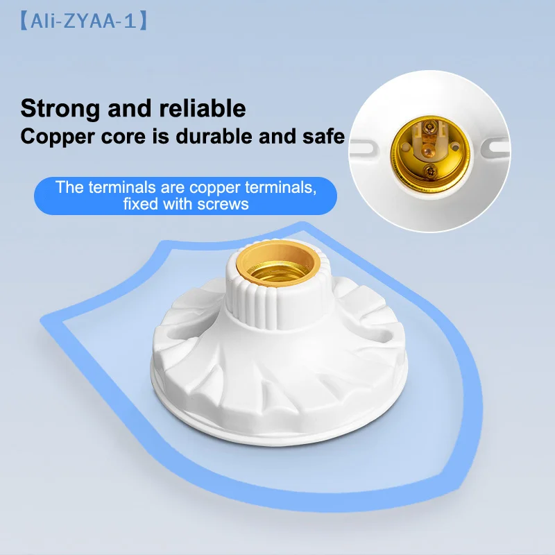 【ZYAA-1】250V E27 Lamp Holder Socket Ceiling Mounted, Bakelite Porcelain Base Screw Edison Bulb Socket For Home Project Use T3Y4
