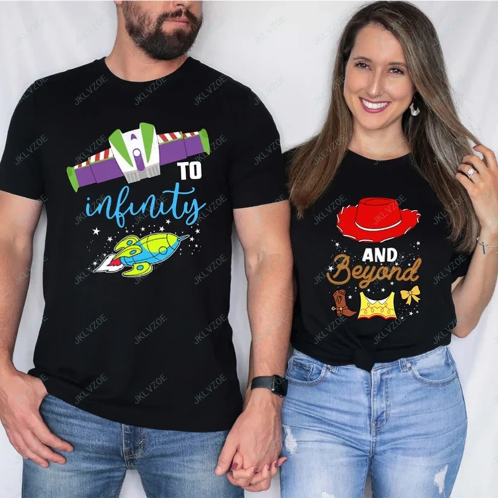 Her Space Ranger Disney Toy Story Tshirt Buzz Lightyear and Jessie Couple Tee Pixar Movie Buzz And Jessie Tshirt Valentine Shirt