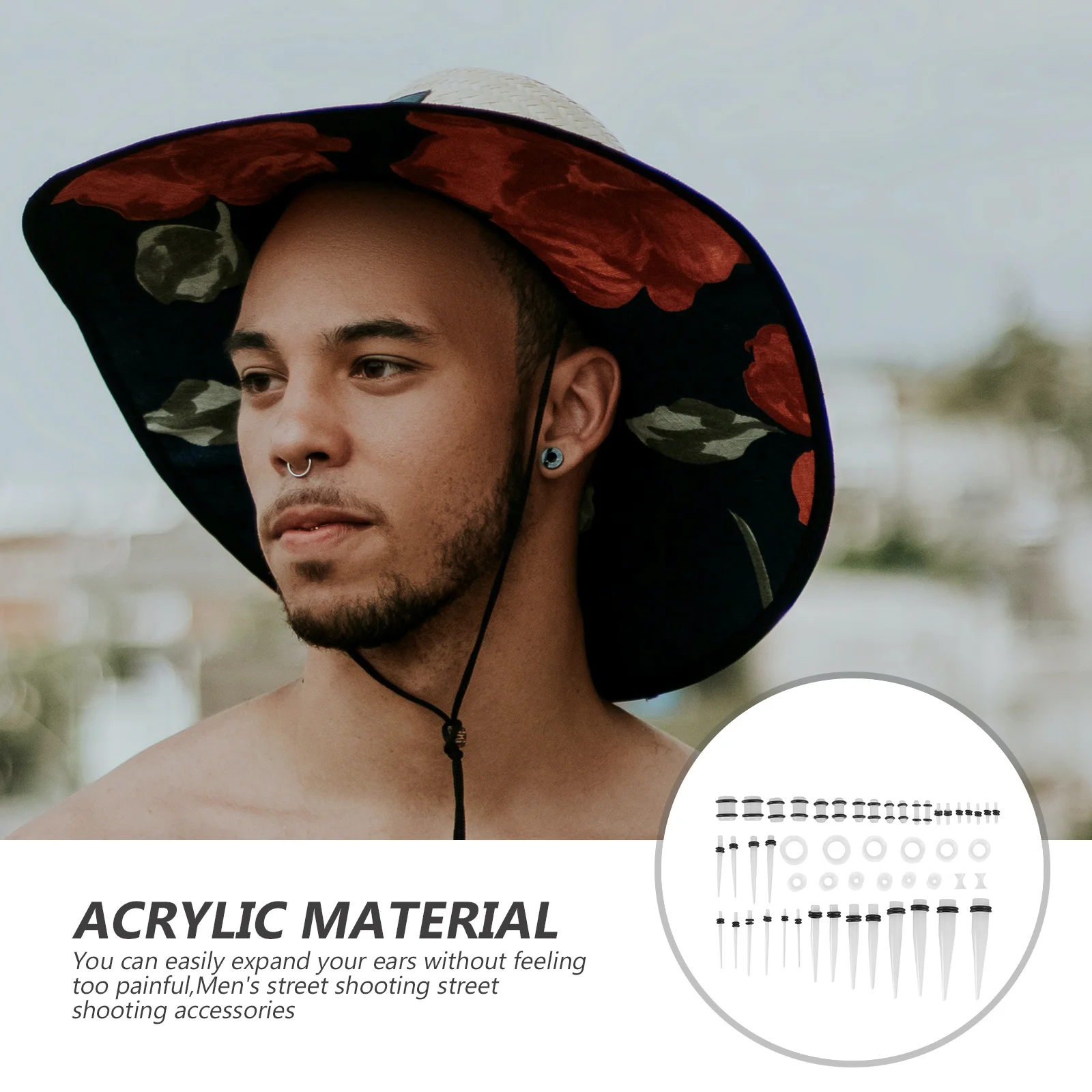 

50Pcs Ear Piercing Jewelry Long-Lasting Wear Comfortable Lightweight Stylish Ear Decoration for Outings Auricle Piercing Jewelry