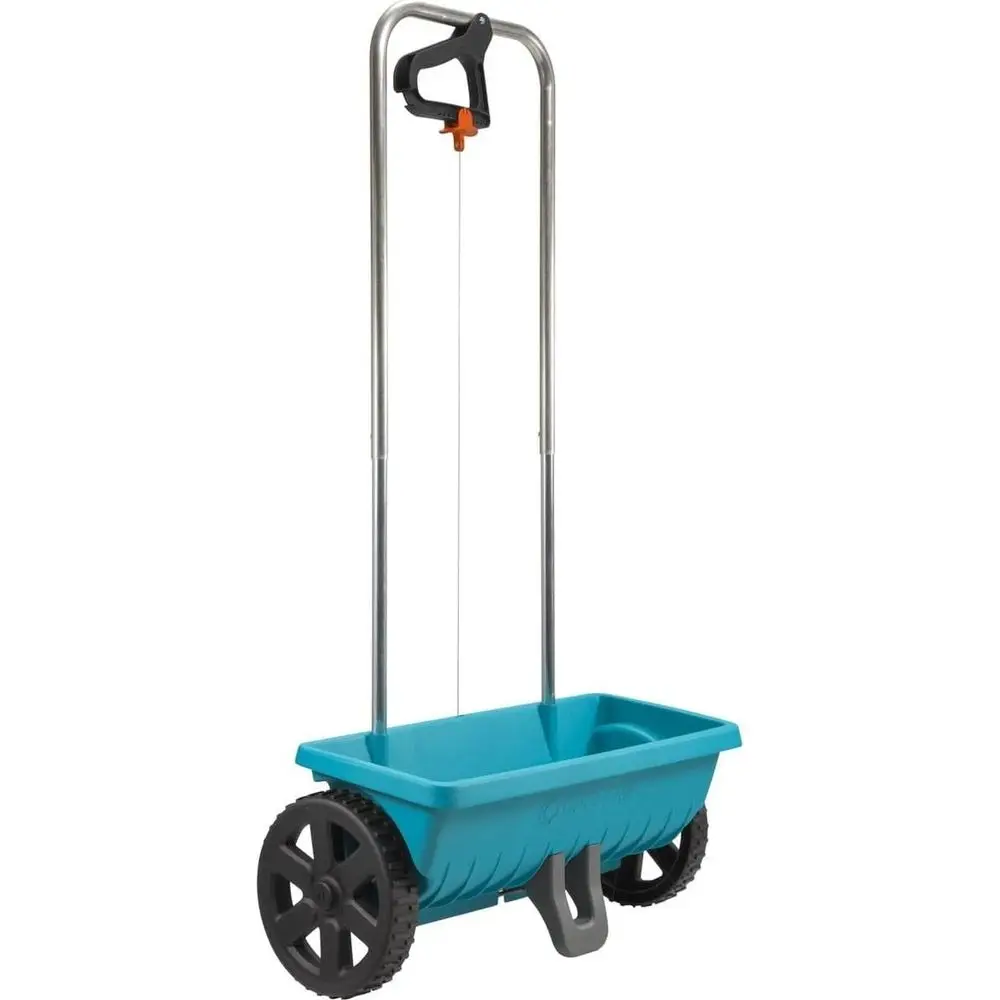 

Fertilizer, Seed, and Salt Spreader: 45cm Width, Covers 400m² Lawn, 12.5L Capacity, Locking Slide Mechanism