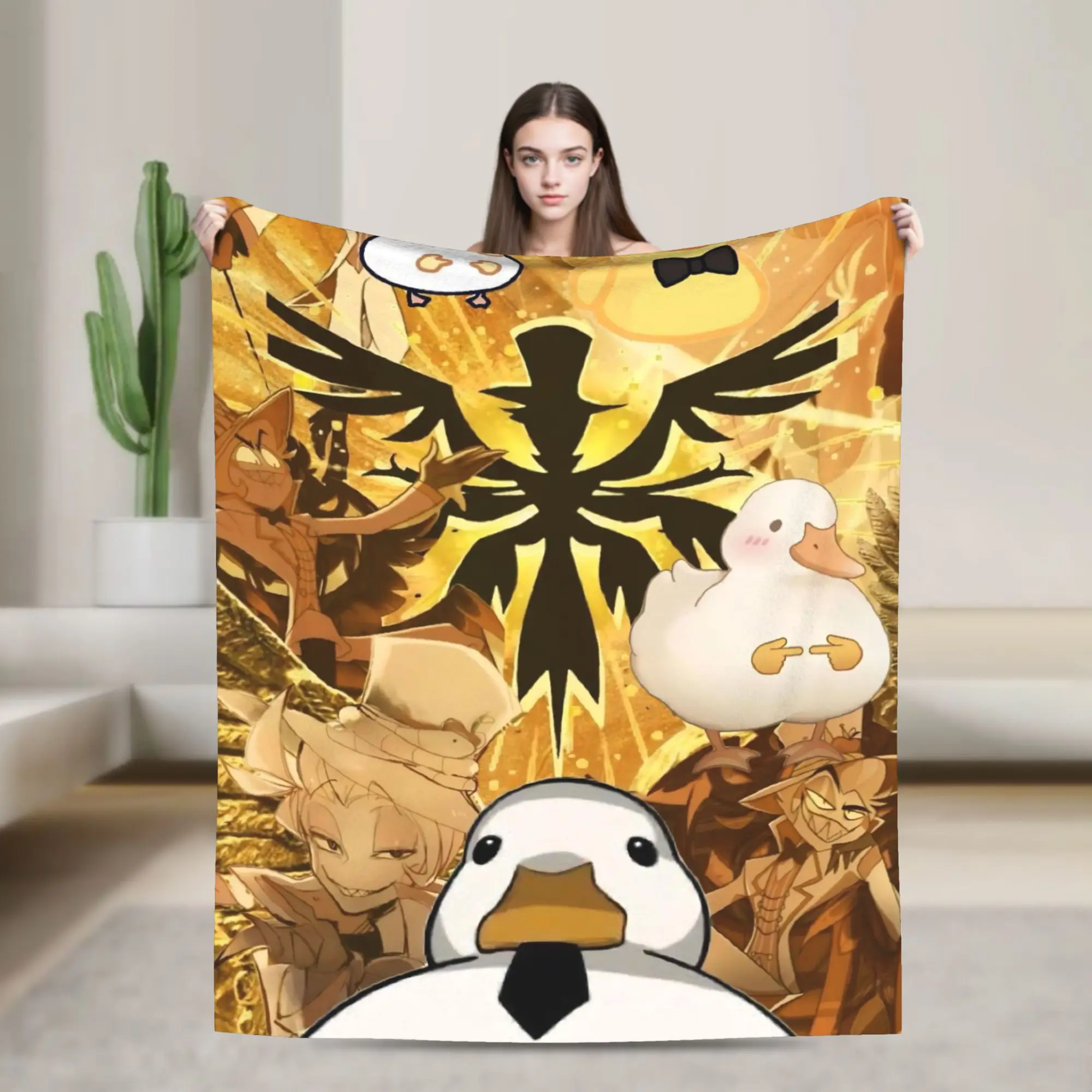 Lucifer Hazbins Hotels Blankets Coral Fleece Plush Textile Decor  Portable Warm Throw Blanket for Bedding Outdoor Quilt