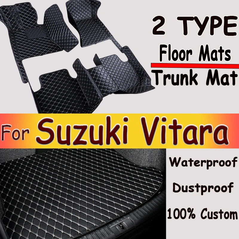 Car floor mats for Suzuki Grand Vitara (Four doors) 2006 2007 2008 2009 2010 2011 2012 2013 2014 2015 2016 2017 auto automobile