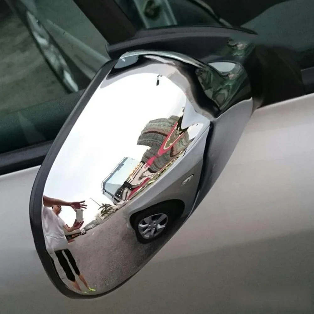 1 Pair Car Wing Mirror Chrome Cover Rearview Mirror Frame Cap Trim for Peugeot 307 2004 - 2012