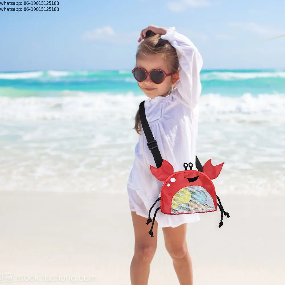 2026 New styling large crab children's beach bag, toddler shell bag