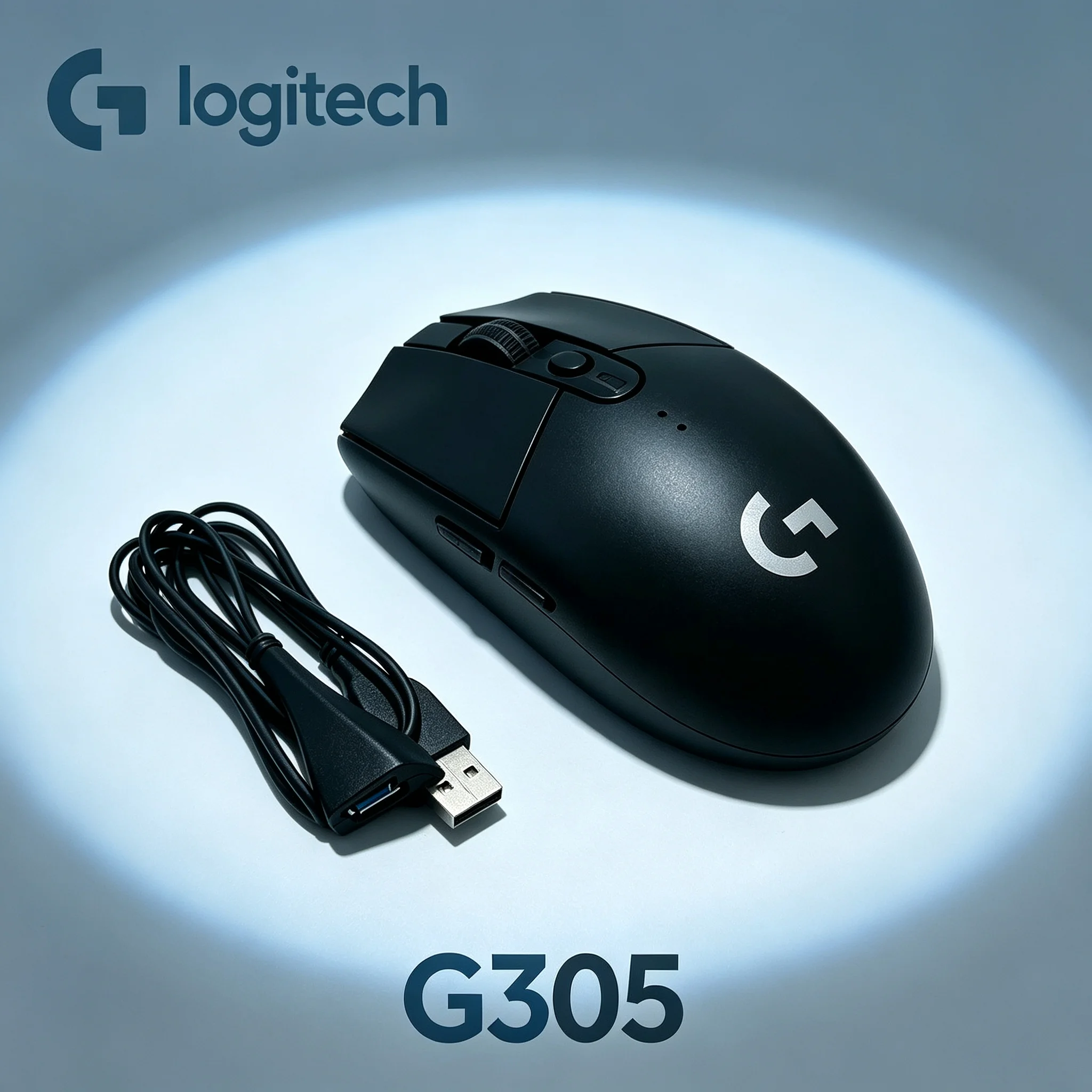 Logitech G305 Wireless E‑sports Mouse With Transfer Adapter Cable Wear‑Proof Surface Mice For Desktop PC Gaming And Office Docum