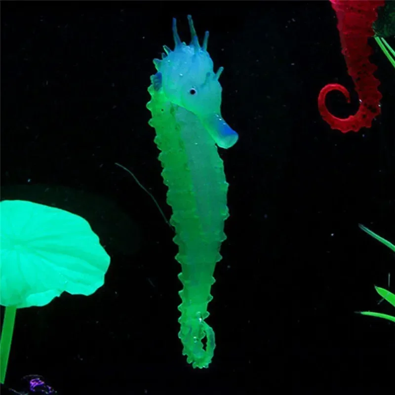 Artificial Aquarium Sea Horse Hippocampus Ornament Fish Tank Jellyfish Decor New 1pcs