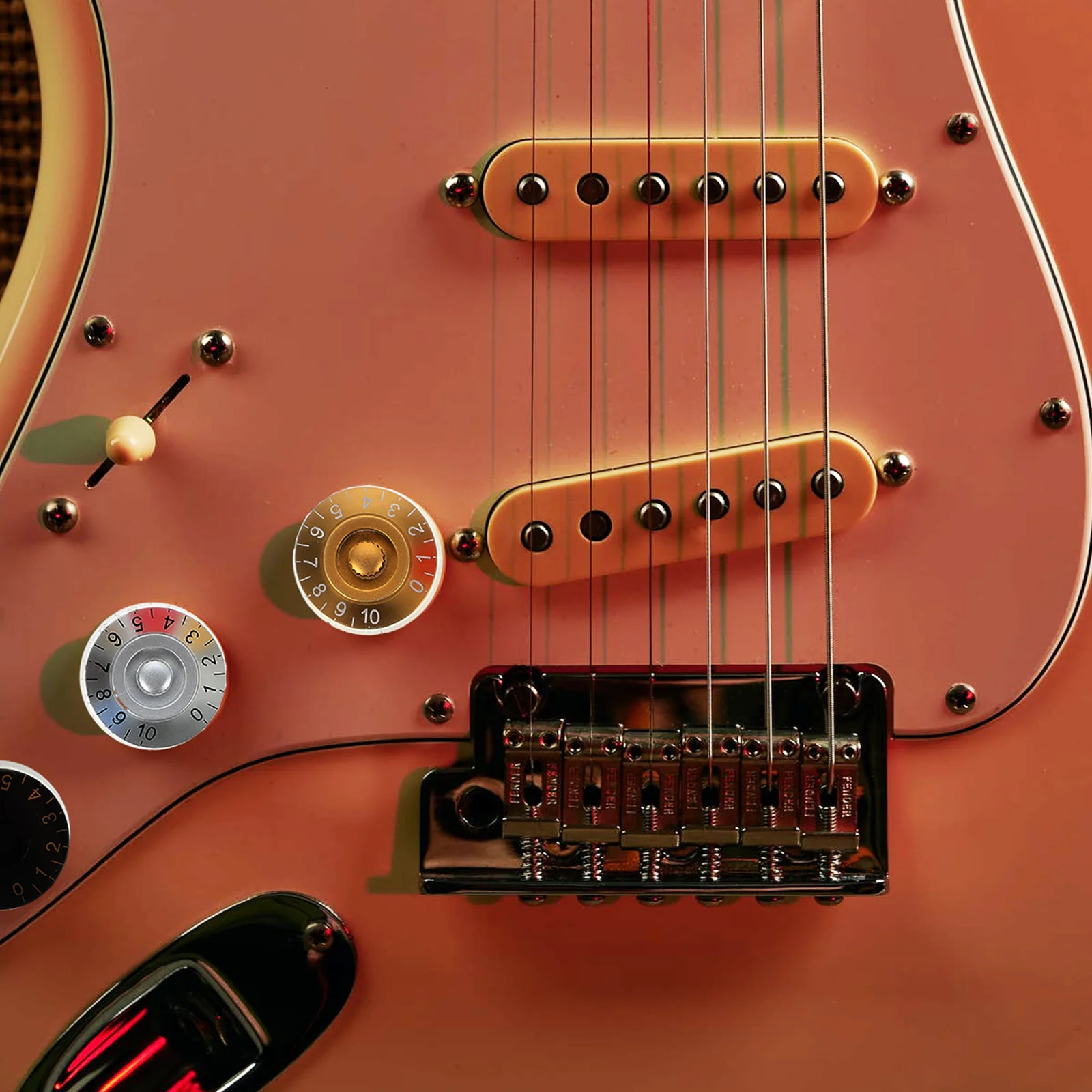 

24Pcs Guitar Volume Knobs Electric Bass Potentiometer Caps ABS Replacement Caps for Sound Control Electric Guitar Accessories