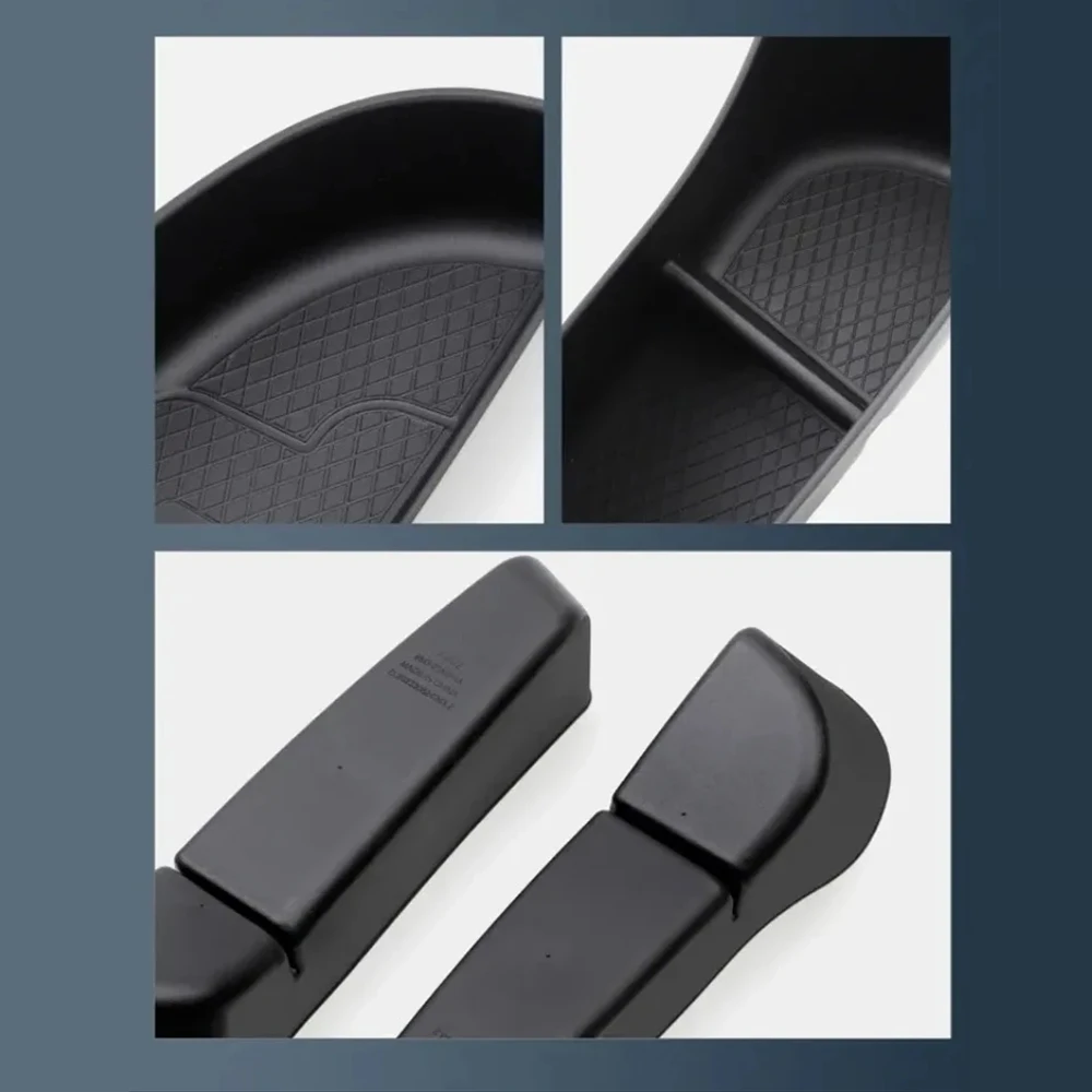 4PCS Car Door Side Storage Box For Tesla New Model 3 Highland 2024 Door Armrest Umbrella Trash Can TPE  For Model 3+ Accessories