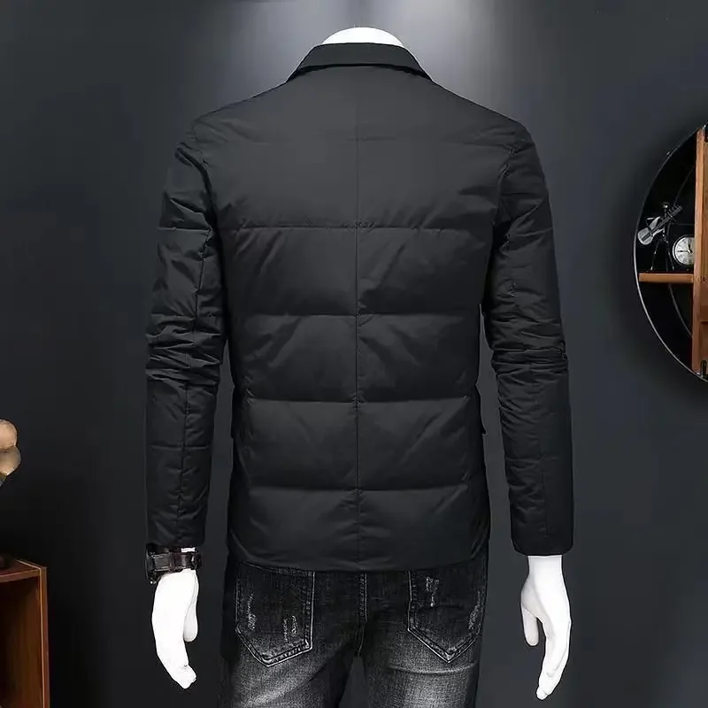 Chaqueta de algodón con cuello para hombre, ropa cálida informal, invierno, novedad