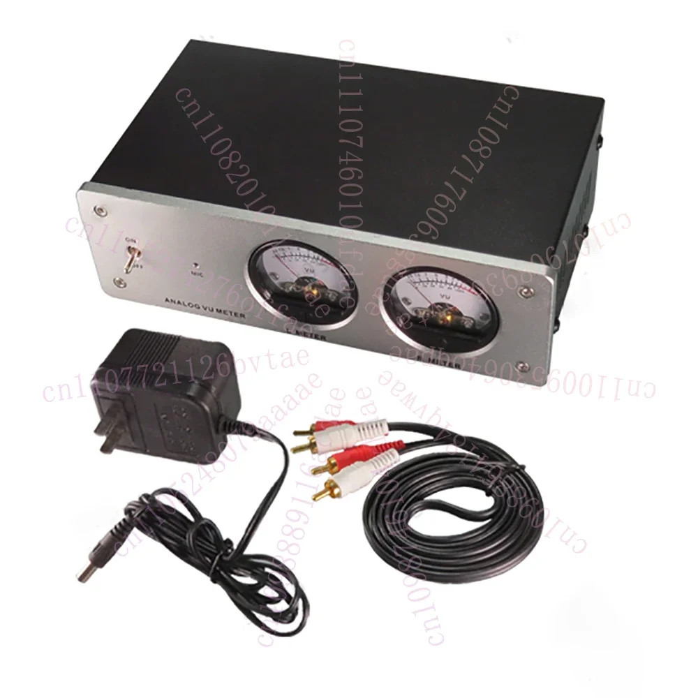Dual VU Level Meter Music Spectrum Analyzer – Voice Control LED Yellow Backlight Dual Mode Aluminum Alloy Panel