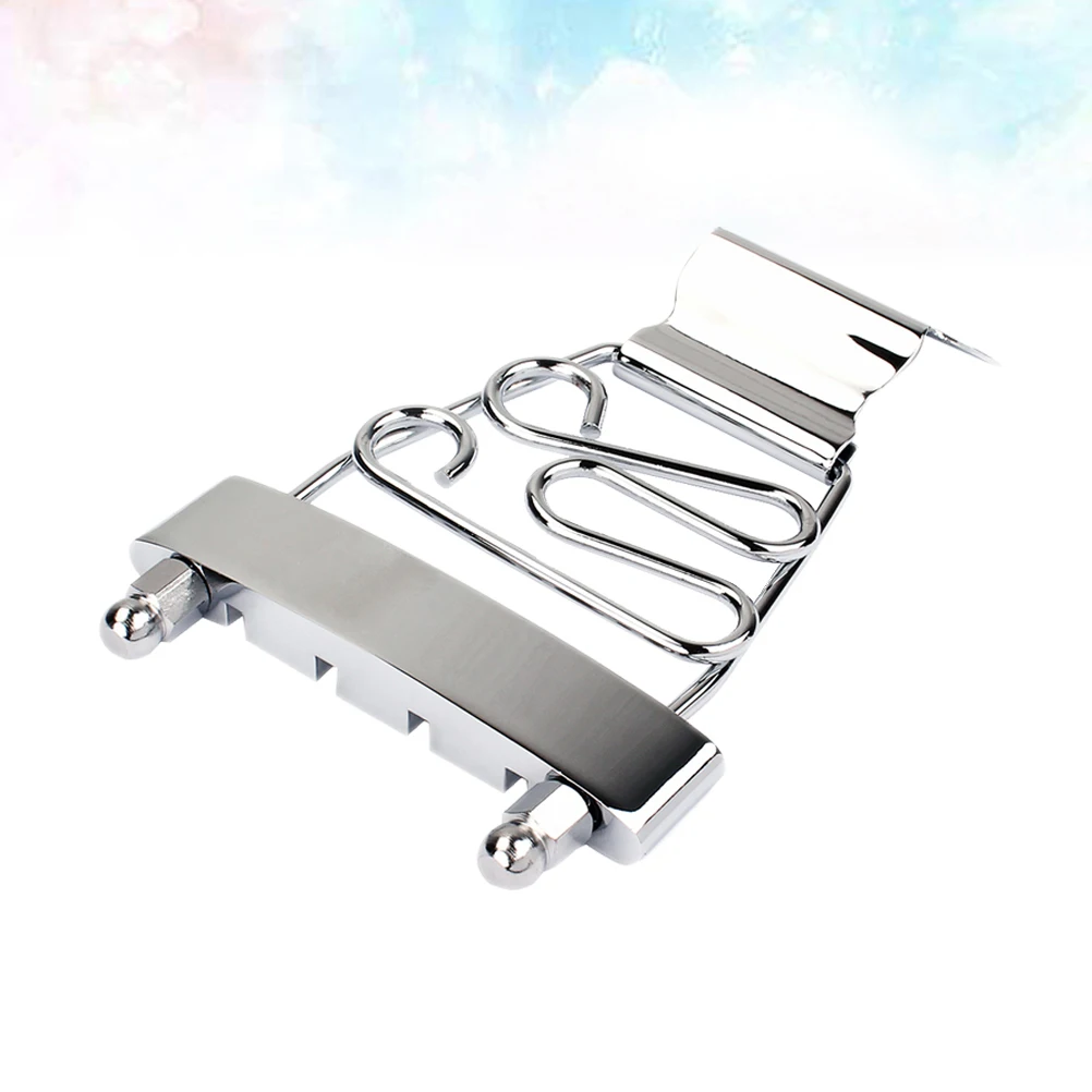 

Ga421 4 String Adjustable Tailpiece Bridge For Jazz Bass Replacement Parts Accessories Silver Compatible With
