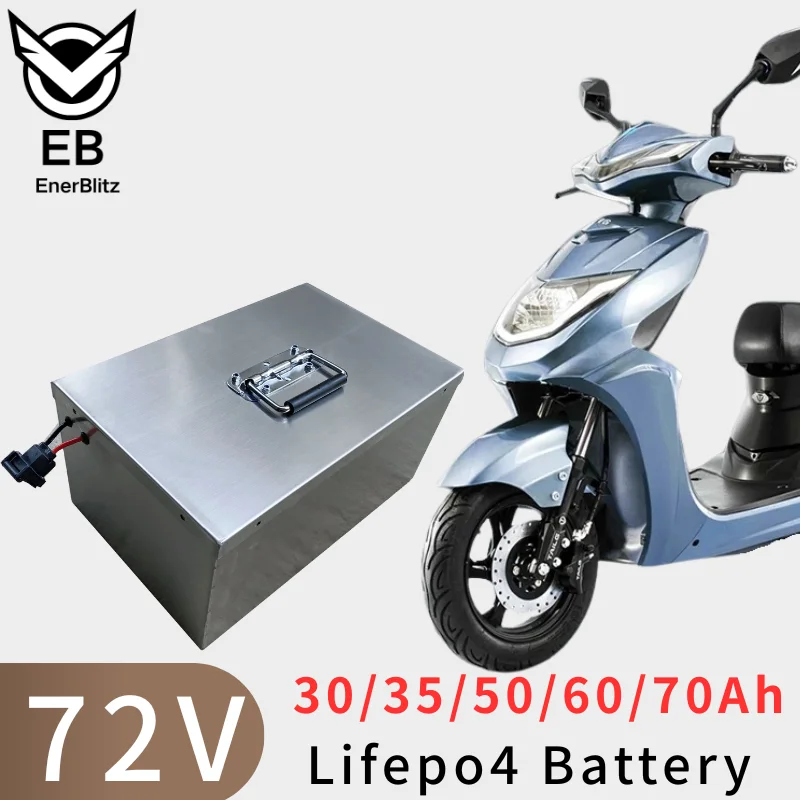 

EB 72V Lifepo4 batería 50Ah 60AH 35AH 30Ah 70Ah con BMS 24S para eléctrico dos 2 tres 3 ruedas triciclo camión carrito de golf