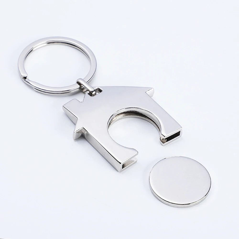 Personalized Key Chain Custom Lettering Shopping Cart Pluggable Design High Quality Keychain for Laser Engrave Key Ring Holders