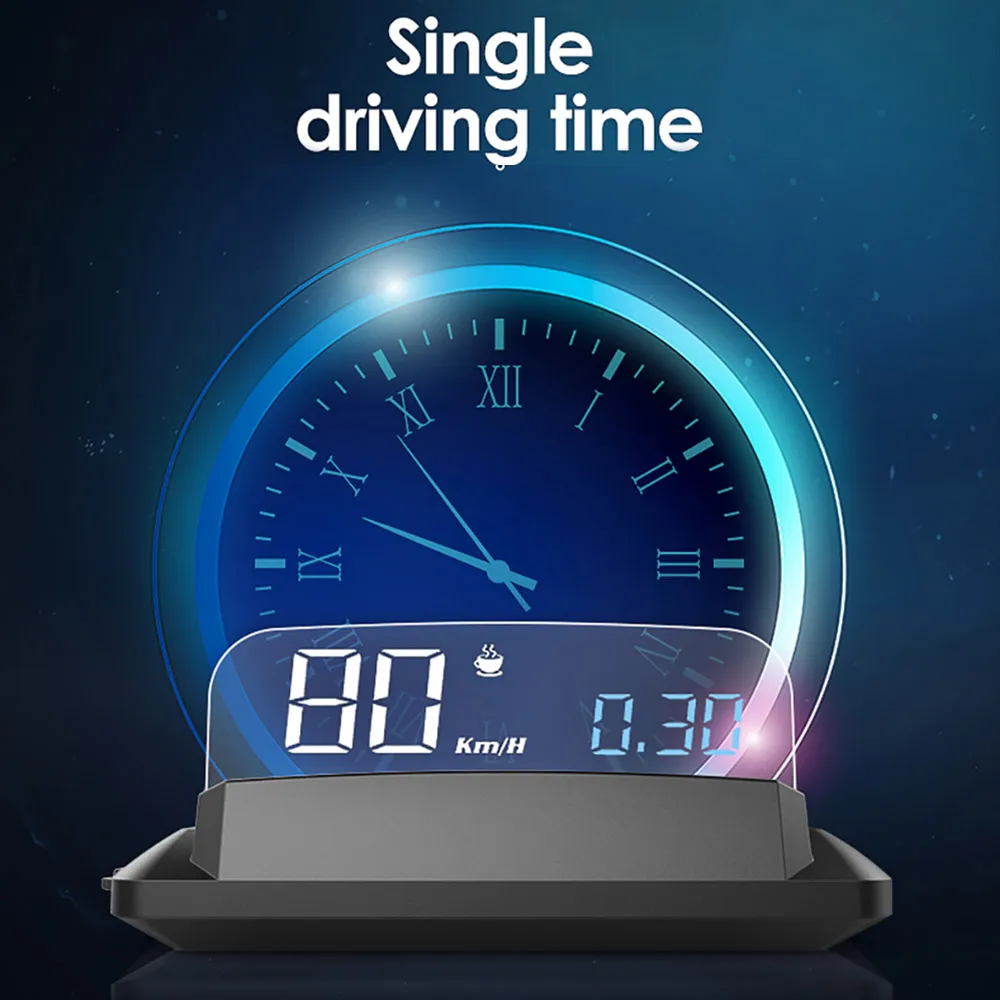 

NaviHua автомобильный проекционный дисплей C HUD монитор с ЖК-экраном Автомобильная скорость Предупреждение напоминание расстояние часы GPS новое обновление