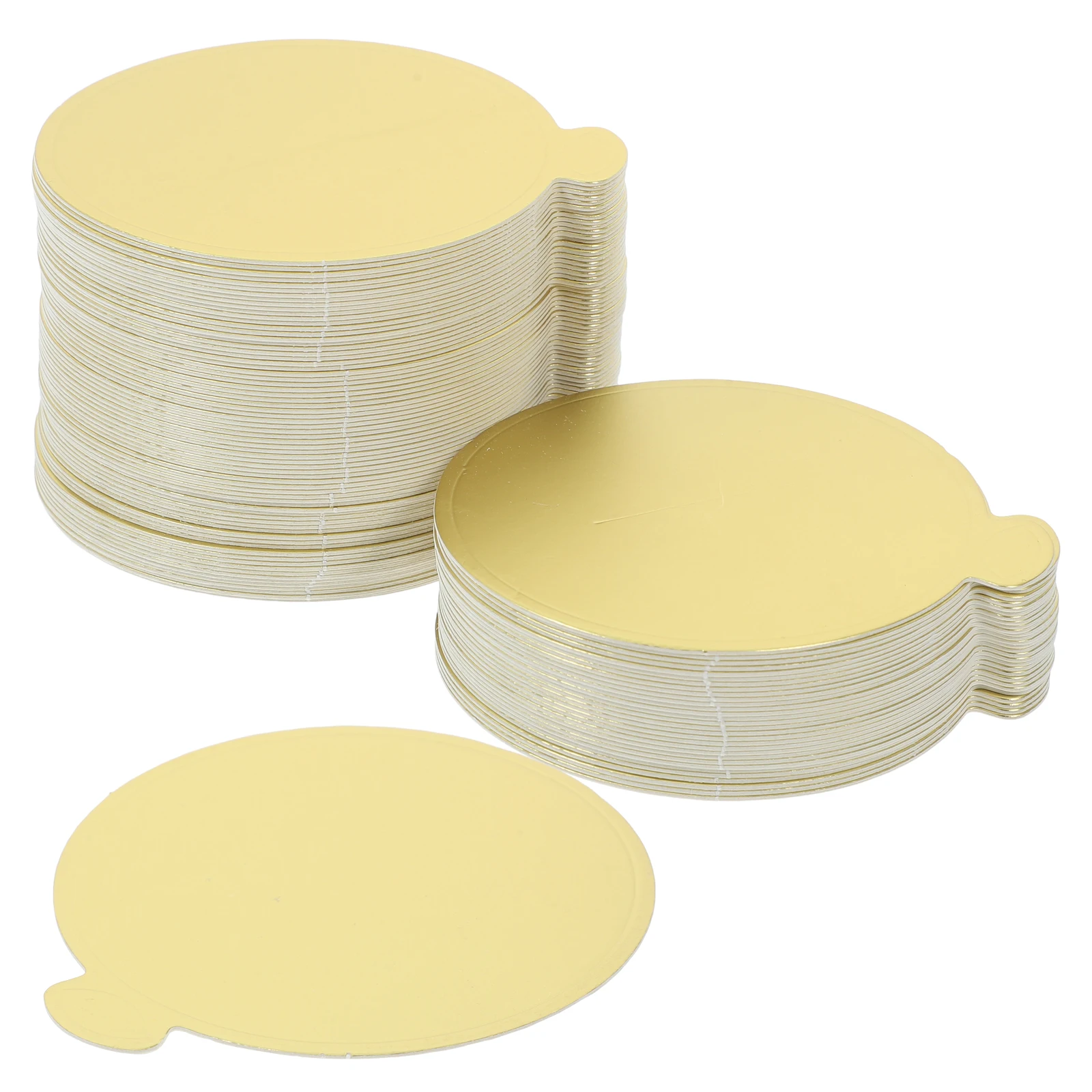 

100pcs Cake Tray Gold Cardboard Mini Boards Thickened Base for Desserts Cakes Paper Circle Round Baking Accessories Safe