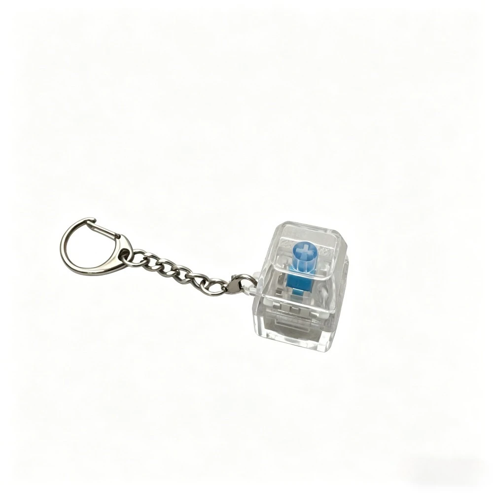 Mechanischer Dekompressions-Tastaturknopf-Schlüsselanhänger, sensorisches Finger-Spielzeug, kleine Gadgets, Anhänger, Neuheit, Rucksack-Dekoration, Geschenke – Detail 6